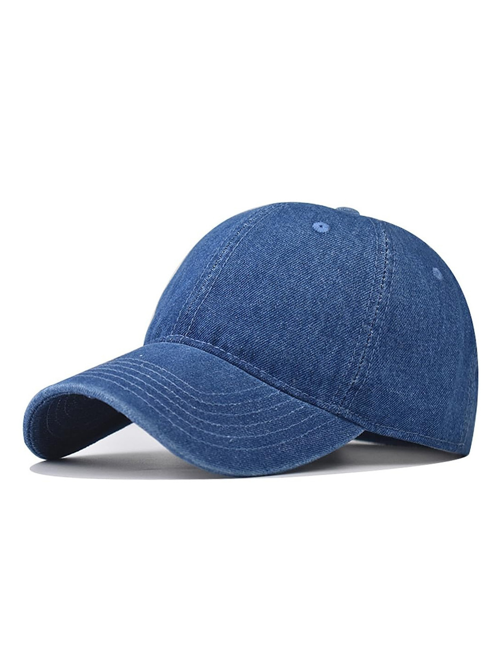 Classic Low Profile Baseball Cap for Men Women Adjustable | Denim Blue | Size OS